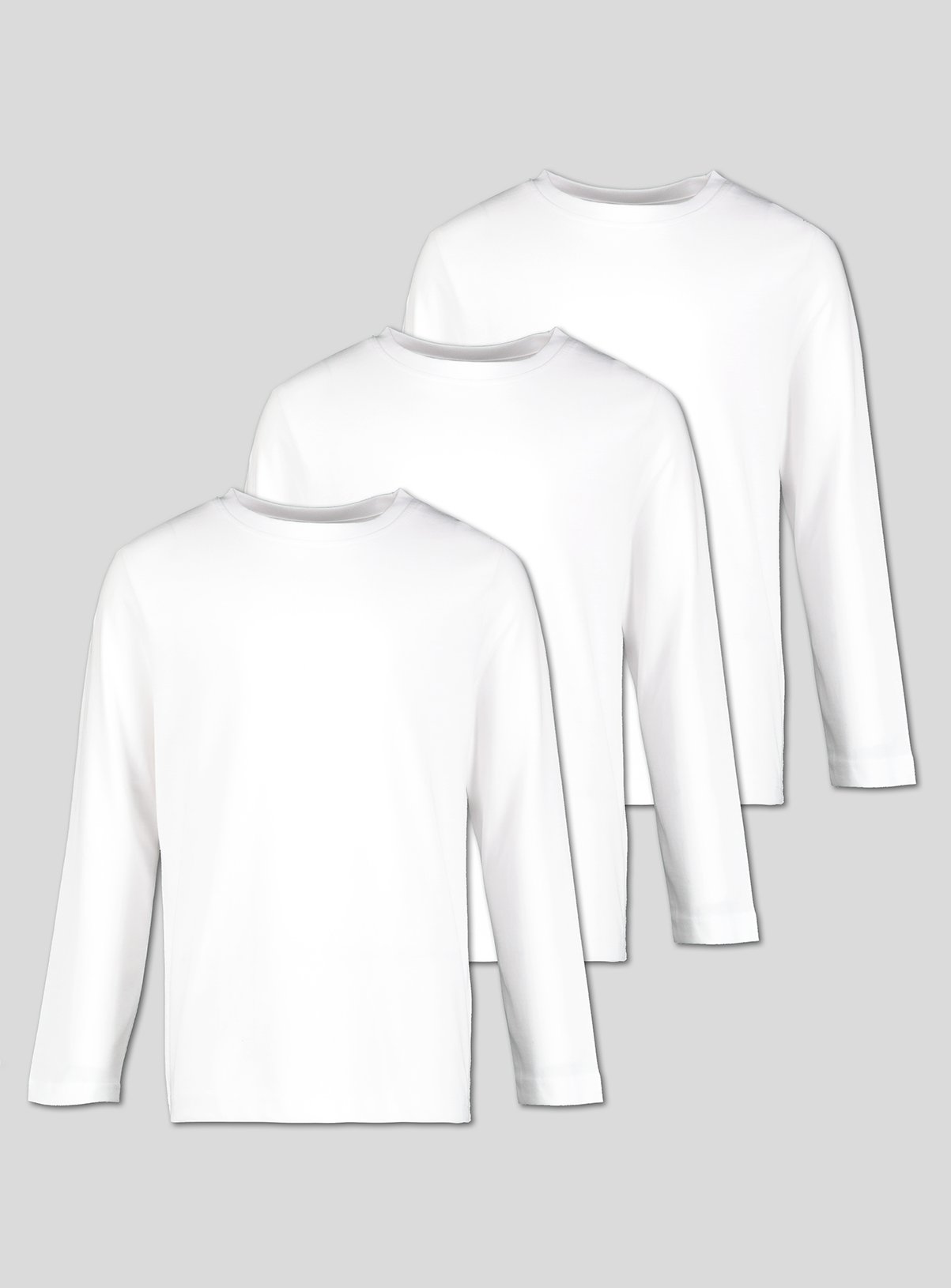 Childrens Long Sleeve T 100% Cotton Basic Round Neck Long Sleeve Boys Girls Kids & Toddler T-Shirt 